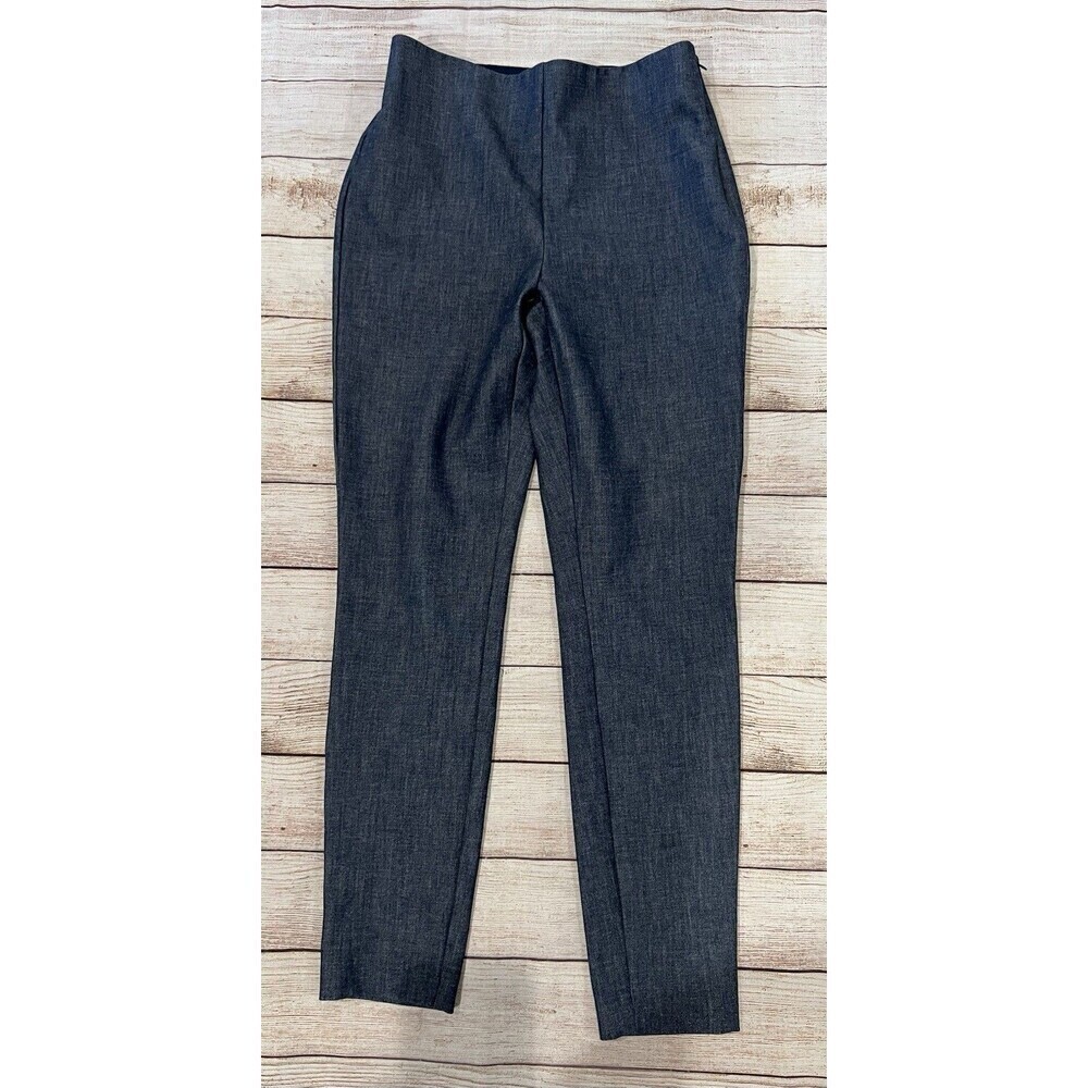 Loft Pants Womens 4 Blue High Waist Skinny Trouser Dress Career Office Casual